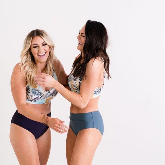 Purple Mid Rise Full Coverage Bikini Swim Bottoms - Picture 11 of 13